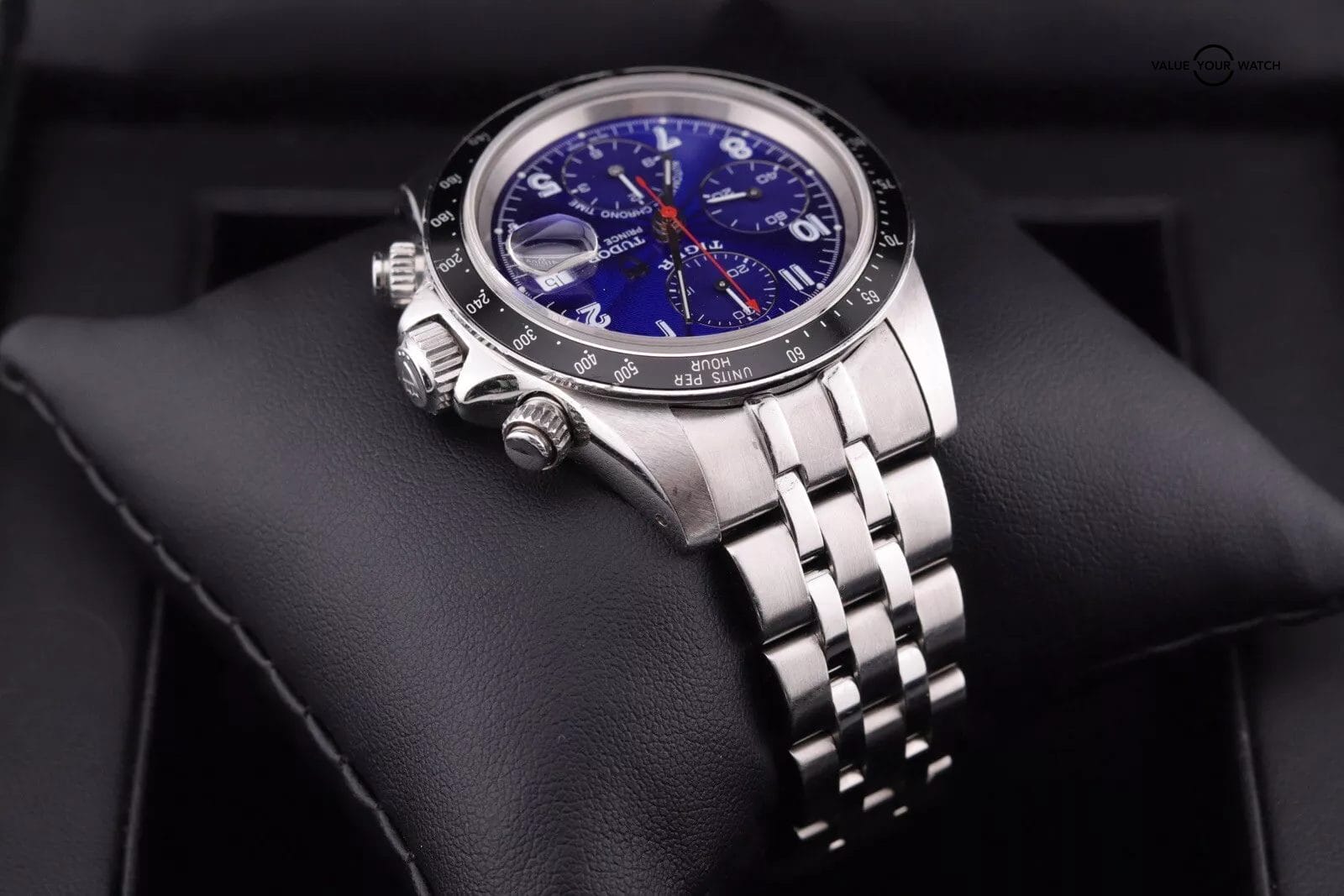 Tudor Tiger Woods Prince Blue Dial Chronograph Steel Mens Watch 79260 w Papers - Image 8