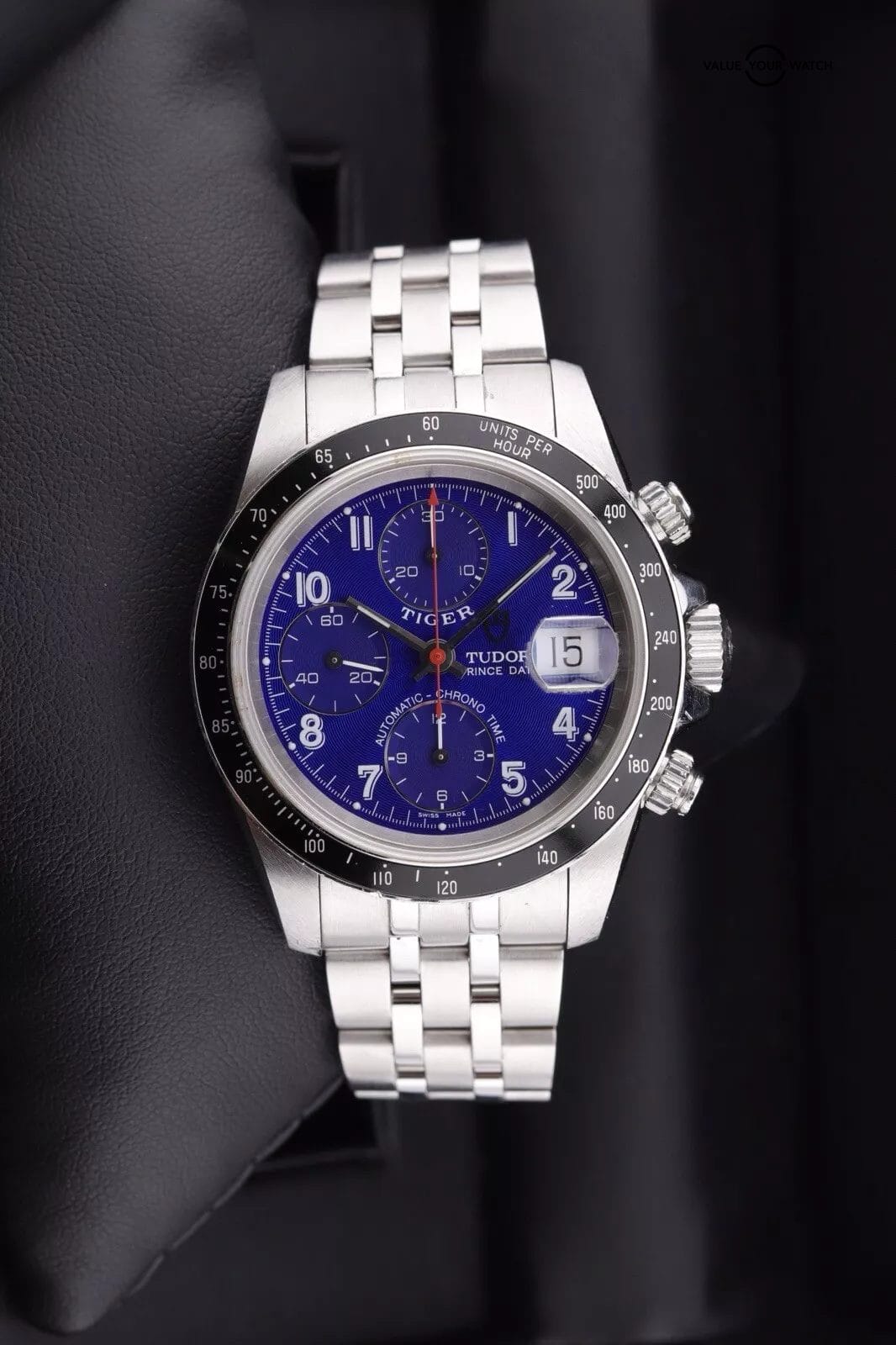 Tudor Tiger Woods Prince Blue Dial Chronograph Steel Mens Watch 79260 w Papers - Image 10