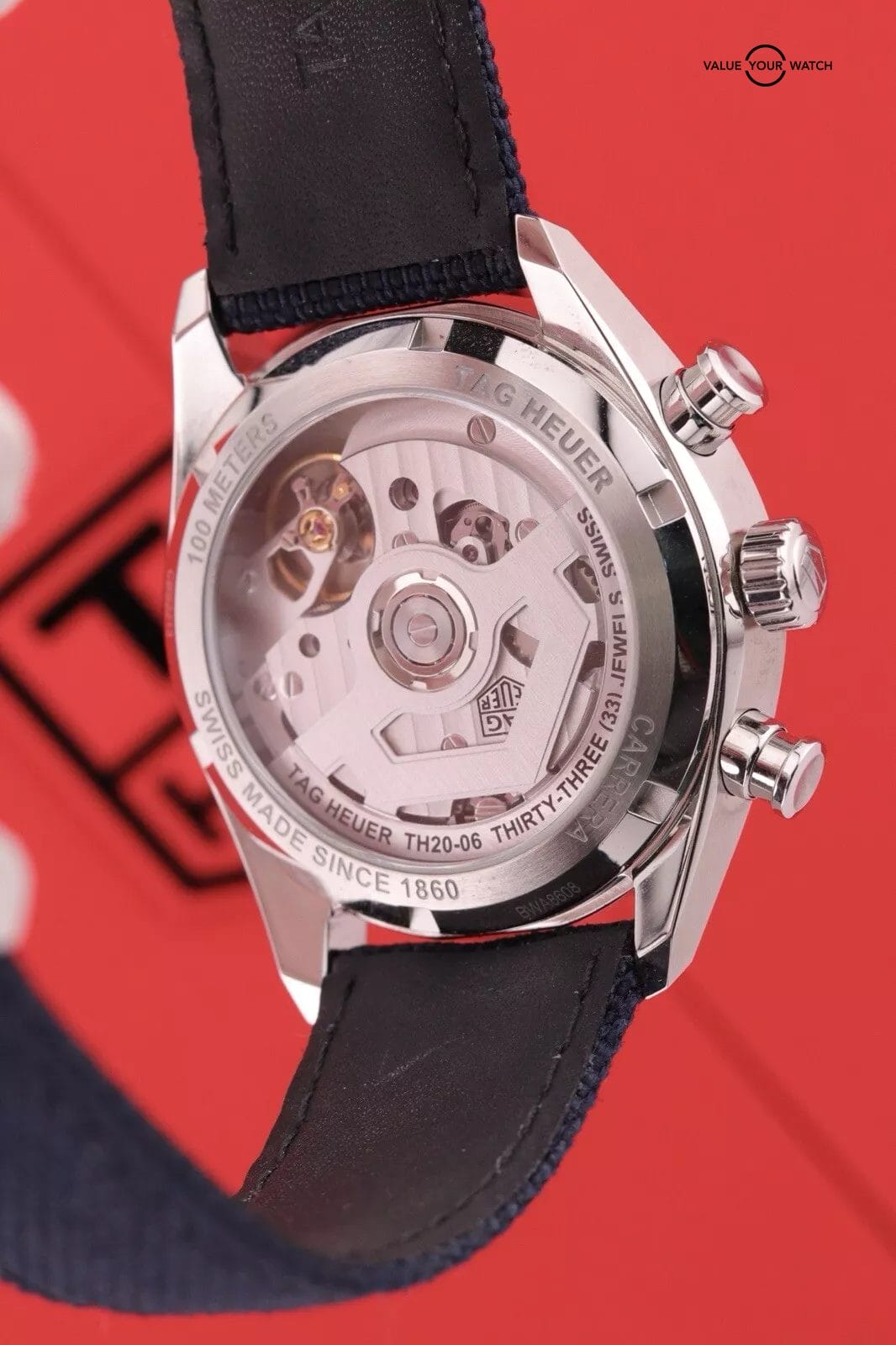 Tag Heuer Carrera Chronograph Skipper Blue Dial Steel Auto Watch CBS2213.FN6002 - Image 7
