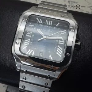 2019 Cartier Santos WSSA0030 Complete Set with Steel Bracelet & Rubber Strap