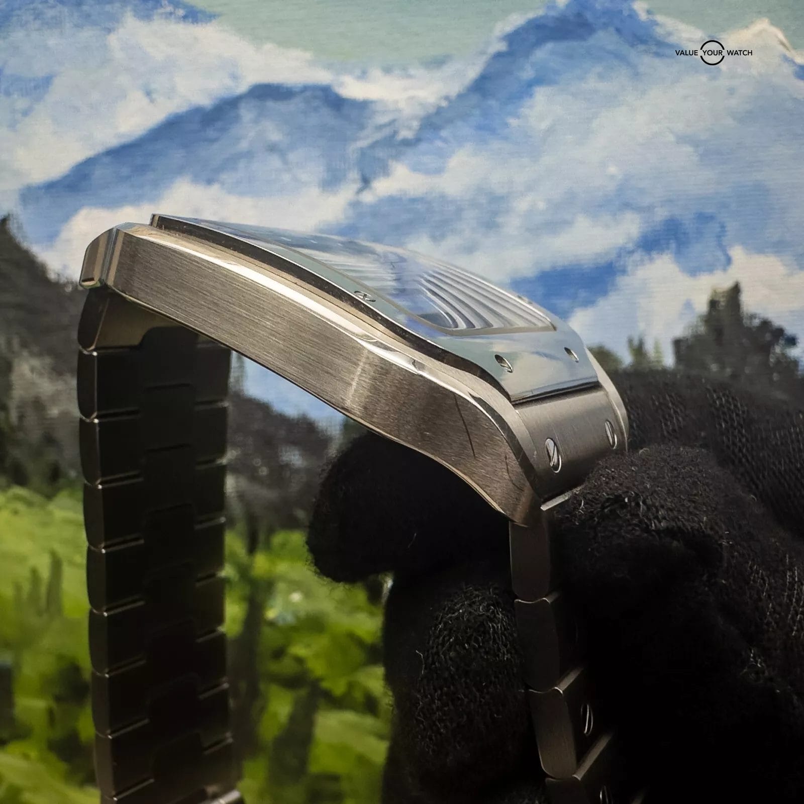 2024 Cartier Santos WSSA0062 Green Dial Complete w Steel Bracelet & Rubber Strap - Image 8