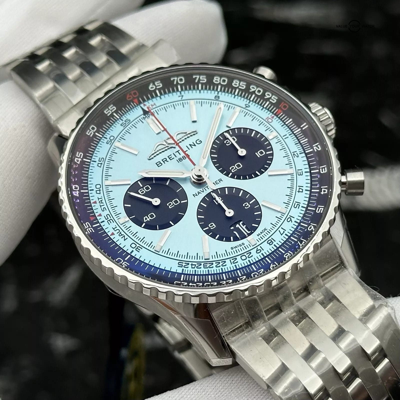 Breitling Navitimer B01 Chronograph AB0138 AB0138241C1A1 43mm New Ice Blue - Image 9