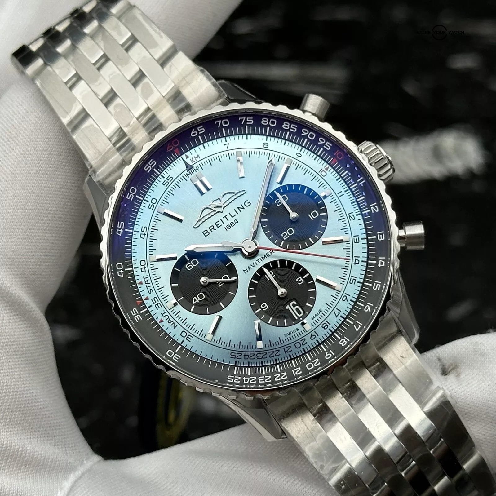 Breitling Navitimer B01 Chronograph AB0138 AB0138241C1A1 43mm New Ice Blue