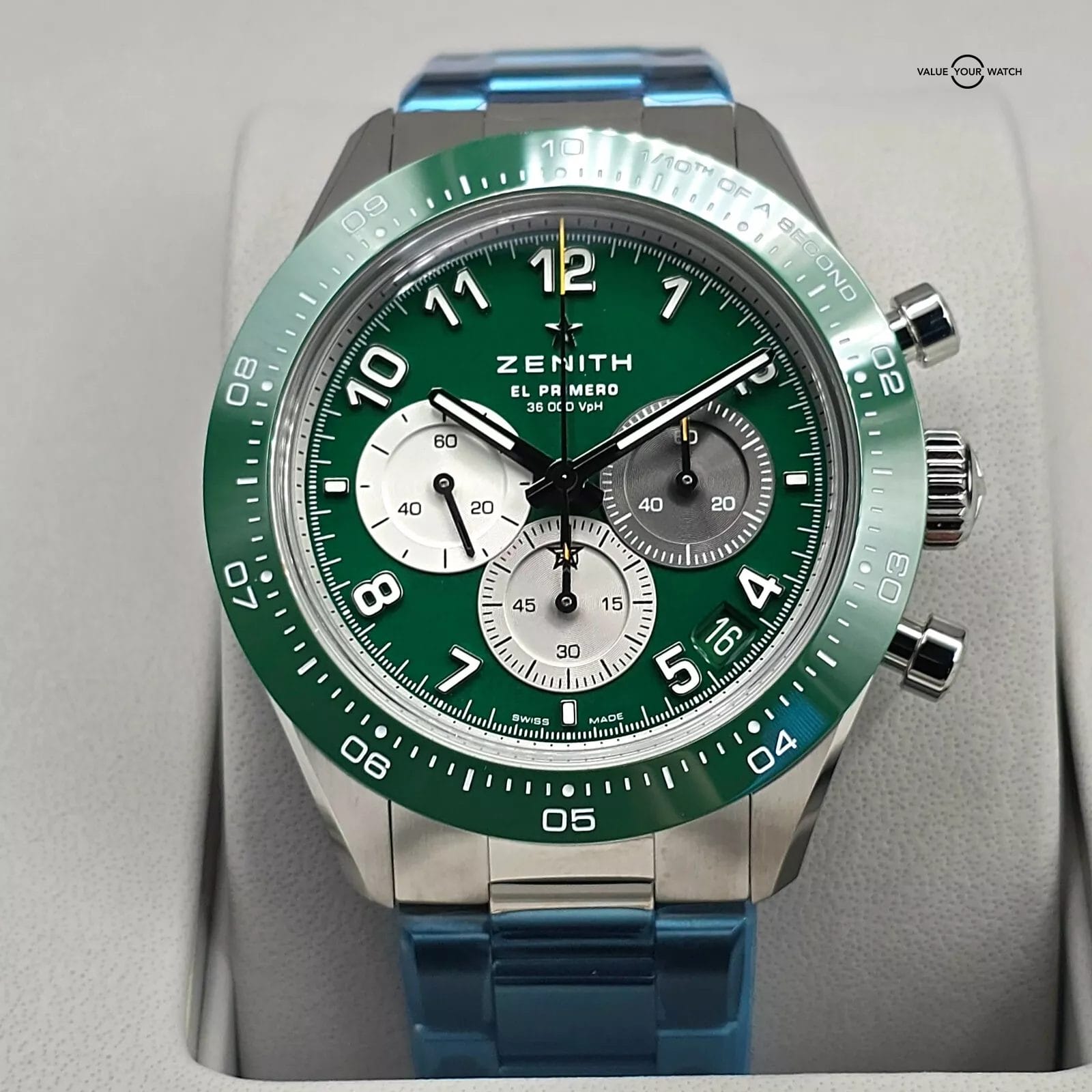 Zenith Chronomaster Sport Green 1 of 250 Aaron Rodgers Limited Edition full set!