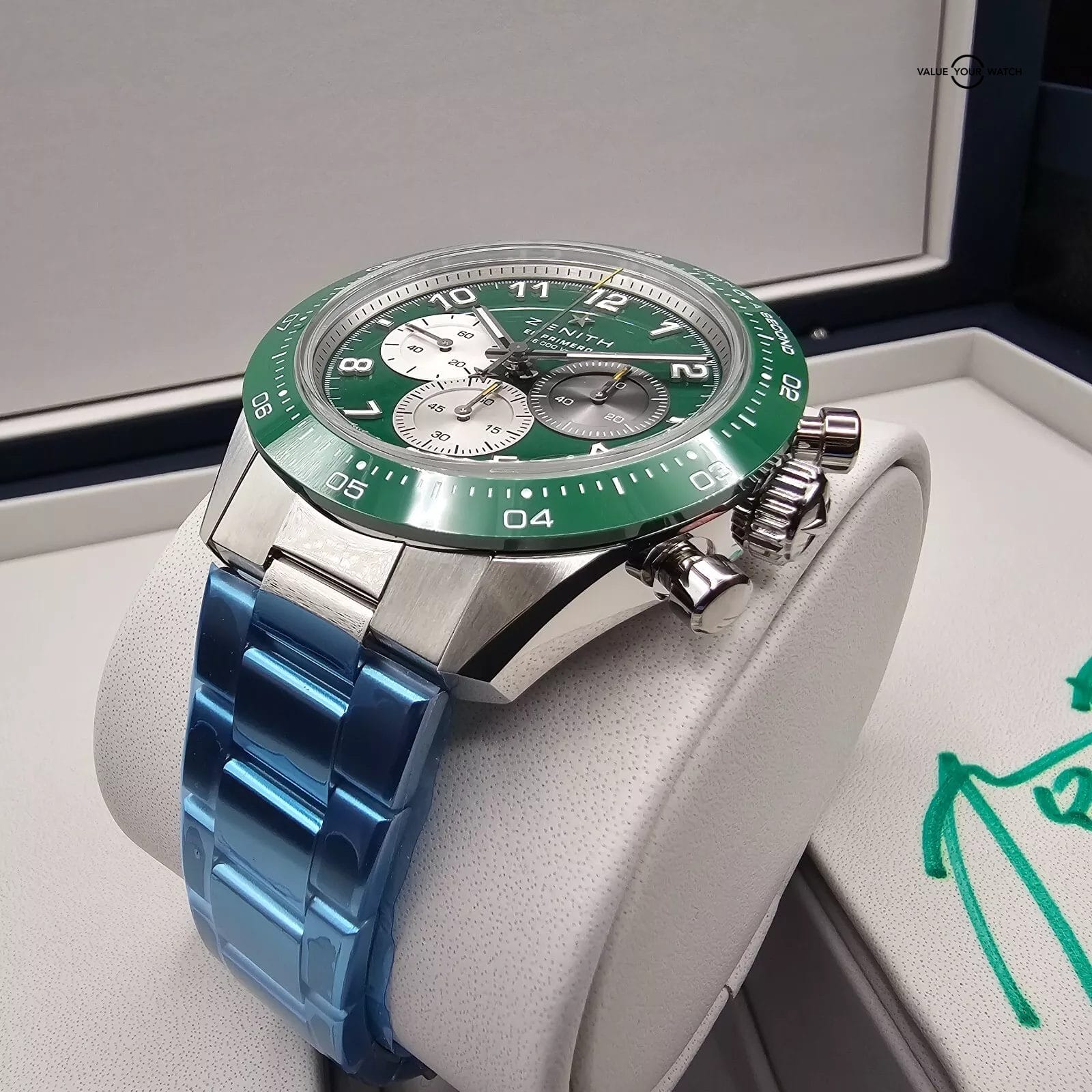 Zenith Chronomaster Sport Green 1 of 250 Aaron Rodgers Limited Edition full set! - Image 8