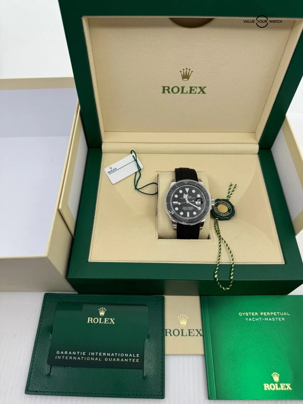 2023 MINT Box Papers Oysterflex 18k White Gold Yacht-Master 42 226659