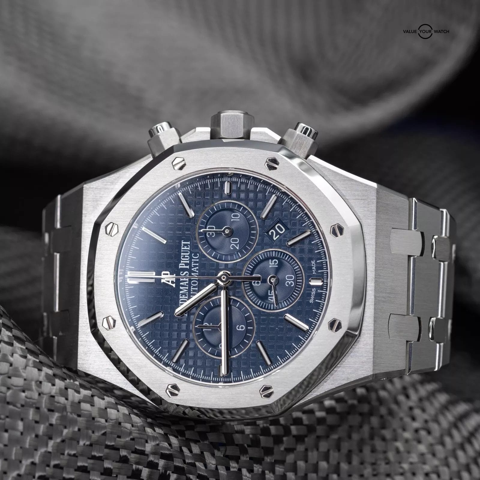 Audemars Piguet Royal Oak Chronograph 41mm Stainless Steel 26320ST Blue Dial - Image 3