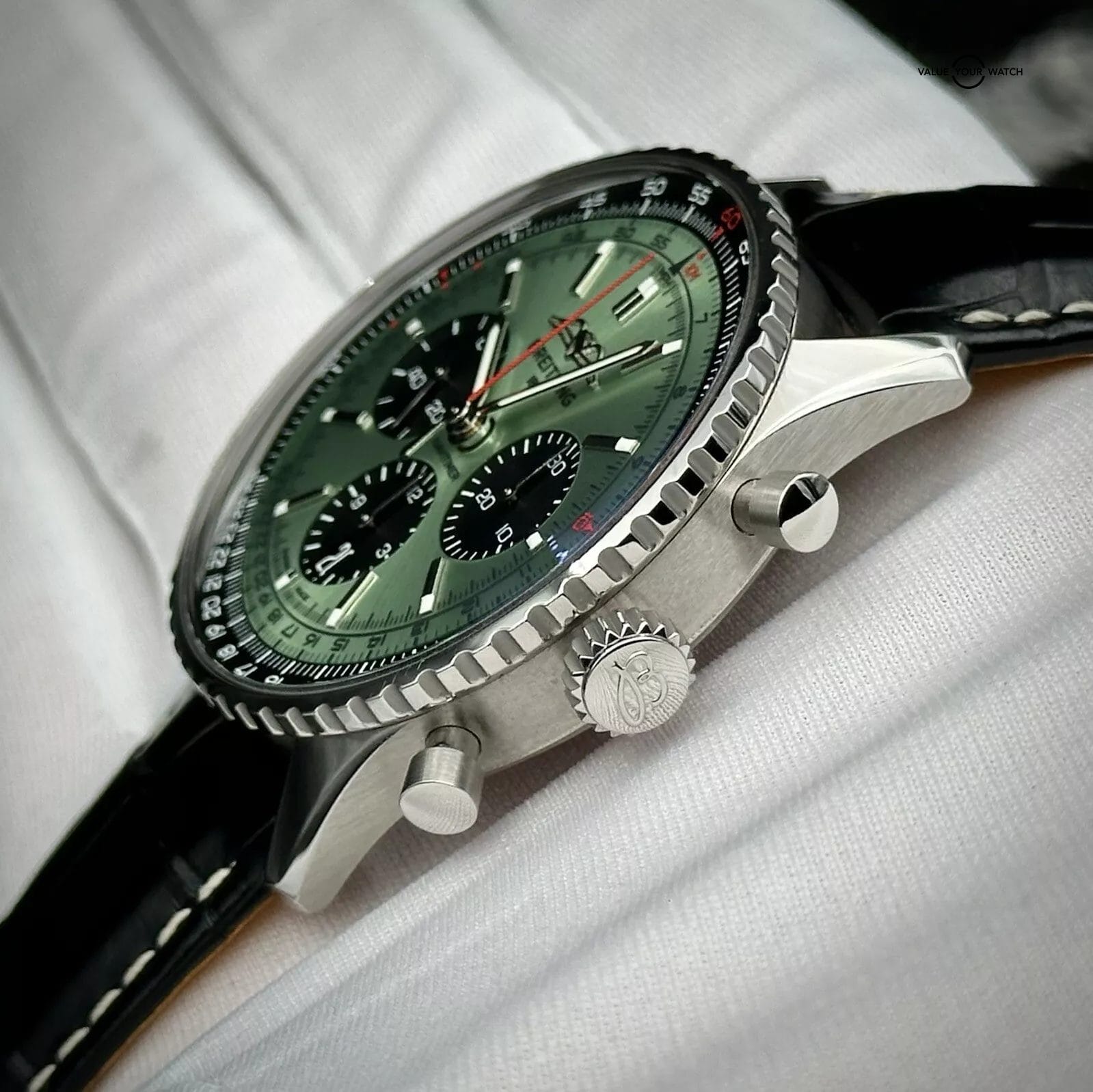 Breitling Navitimer B01 Chronograph AB0138241L1P1 43mm Mint Green Complete Set - Image 6