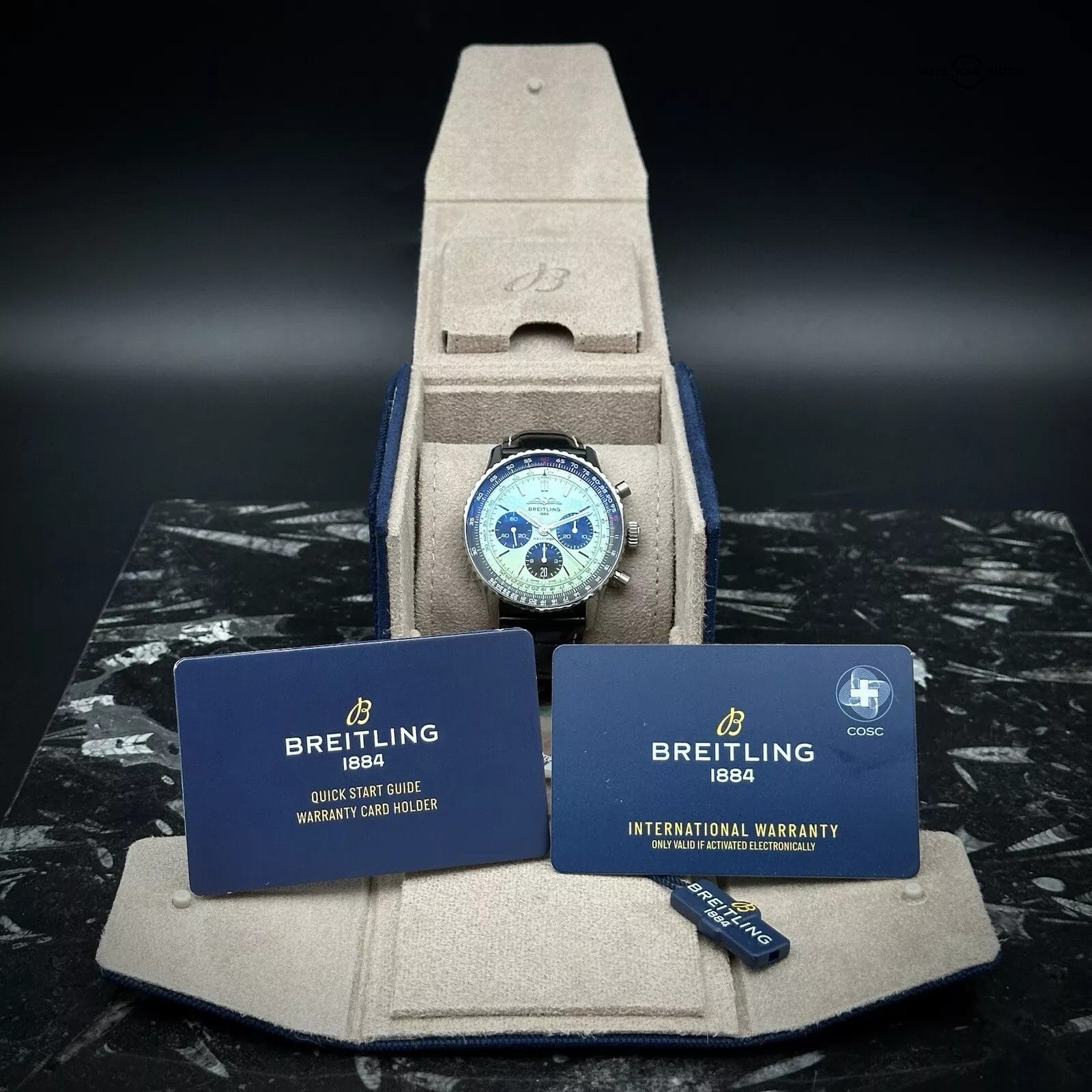 Breitling Navitimer B01 Chronograph AB0138241L1P1 43mm Mint Green Complete Set - Image 10