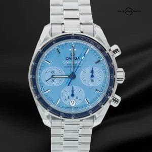 2024 Omega Speedmaster 38 Blue Dial Stainless Steel 324.30.38.50.03.001 B/P!