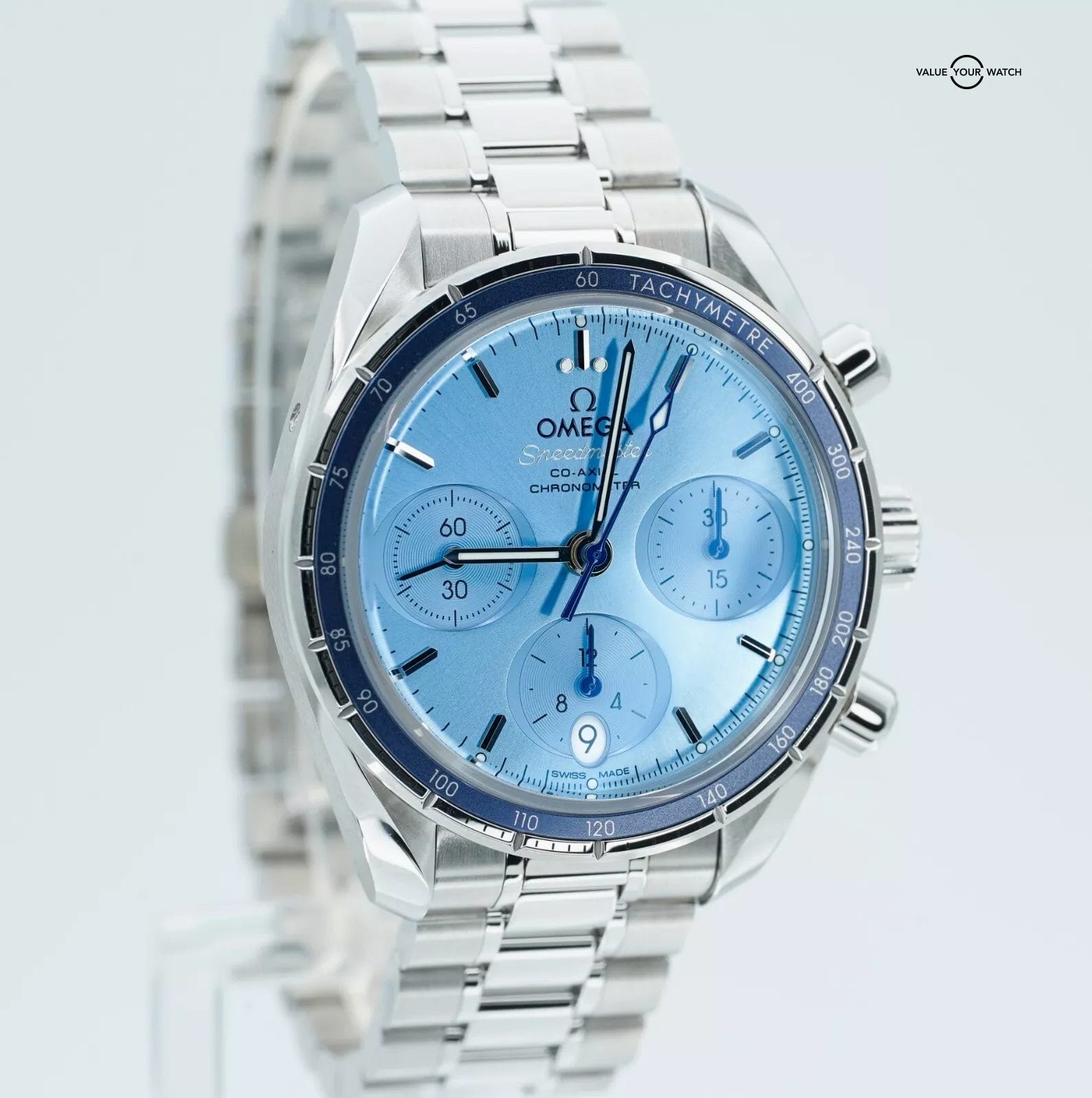 2024 Omega Speedmaster 38 Blue Dial Stainless Steel 324.30.38.50.03.001 B/P! - Image 3