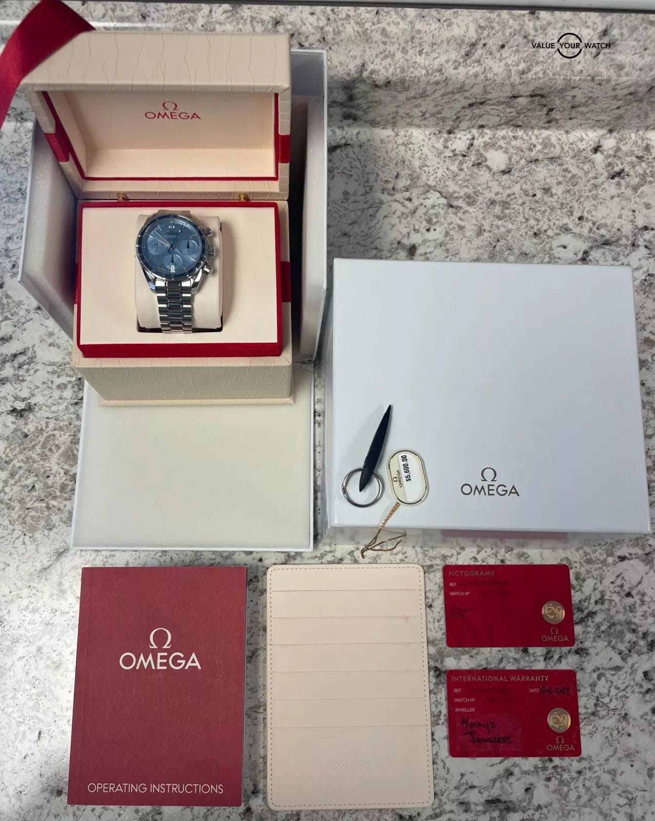 2024 Omega Speedmaster 38 Blue Dial Stainless Steel 324.30.38.50.03.001 B/P! - Image 4