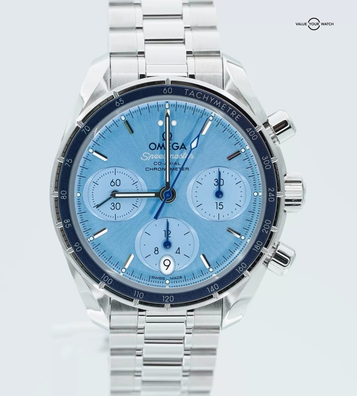 2024 Omega Speedmaster 38 Blue Dial Stainless Steel 324.30.38.50.03.001 B/P! - Image 5