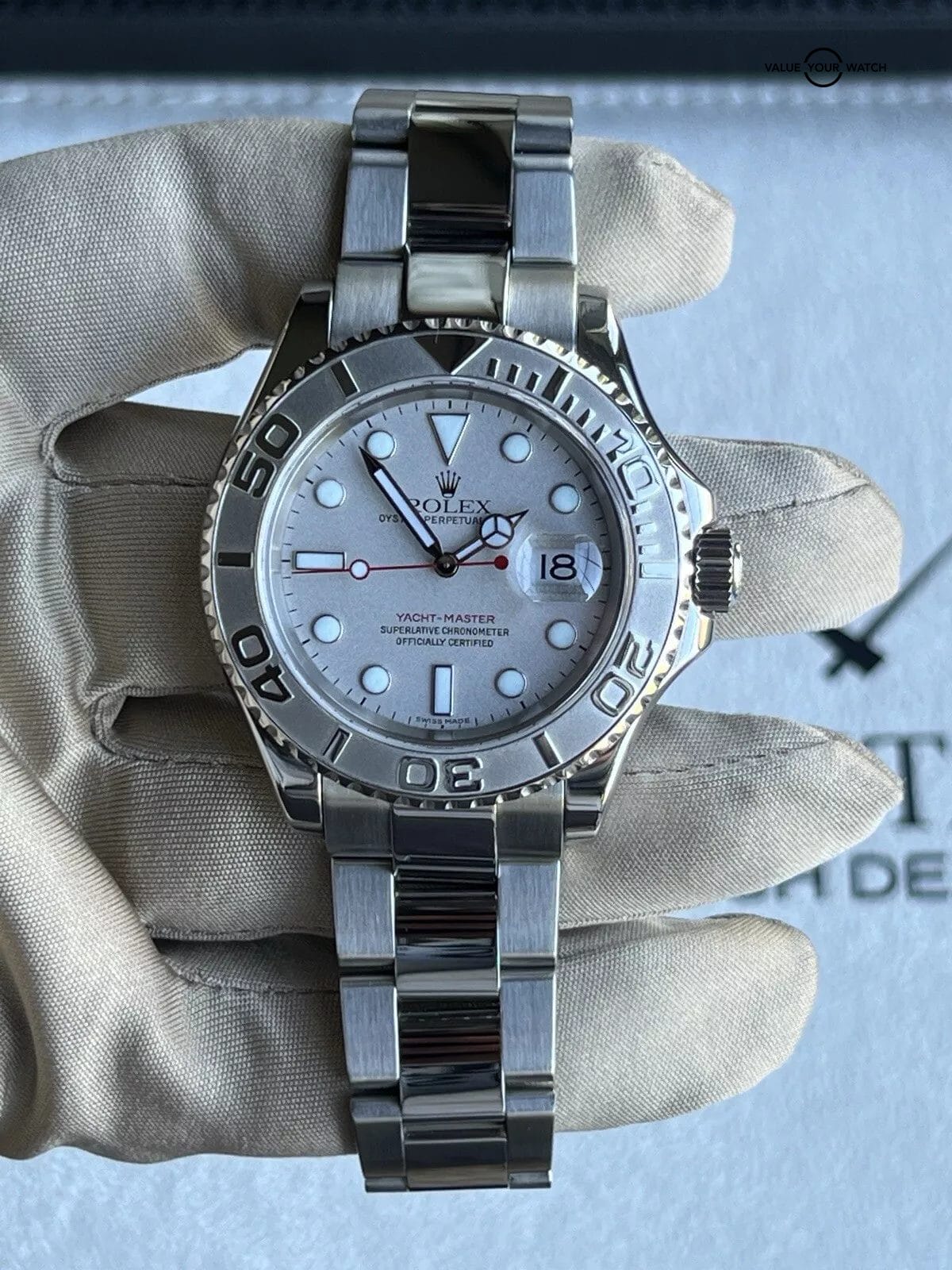 Rolex Yachtmaster 16622 40MM S/S & Platinum Sport Watch. Very Clean With Papers