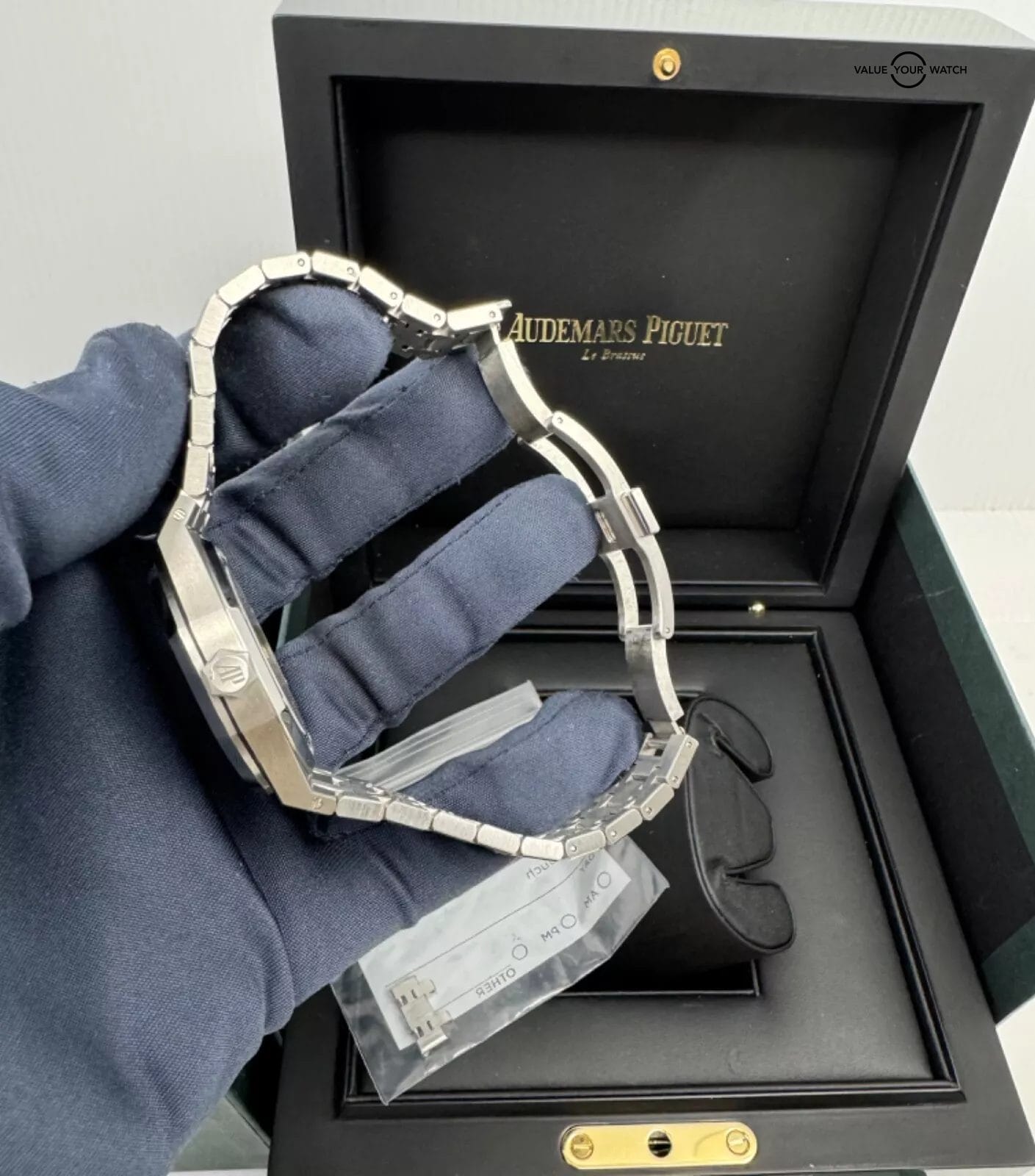 2021 Complete Set White Silver Dial 37mm Royal Oak Audemars Piguet Box Papers - Image 7