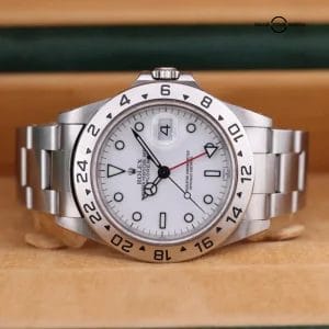 1999 Rolex Explorer II GMT | ref 16570 | Polar White 40mm w/ Box + Papers