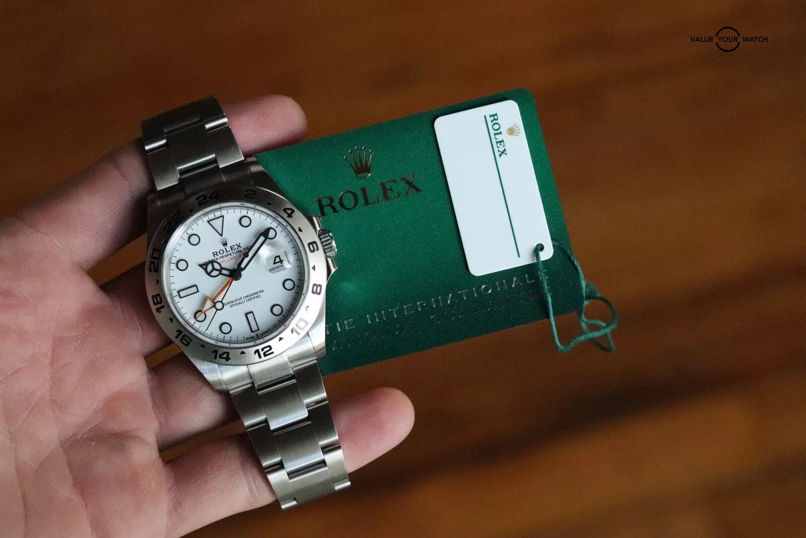 Rolex Explorer 2 II 42mm 226570 White Steel Date Polar Steel - Image 4