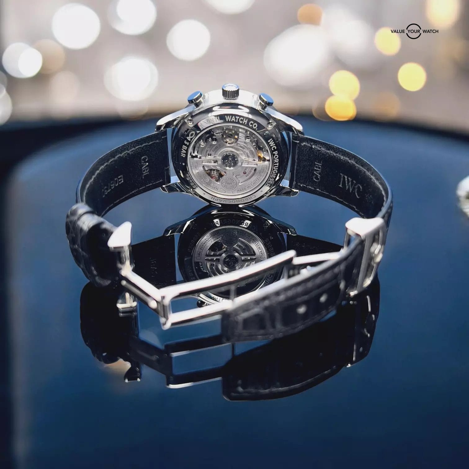 IWC Portugieser Chronograph Green Dial Men's Watch IW371615 Box & Papers - Image 4