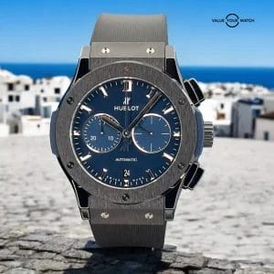 Hublot Classic Fusion Chronograph Blue Dial Black Ceramic 541.CM.7170.LR