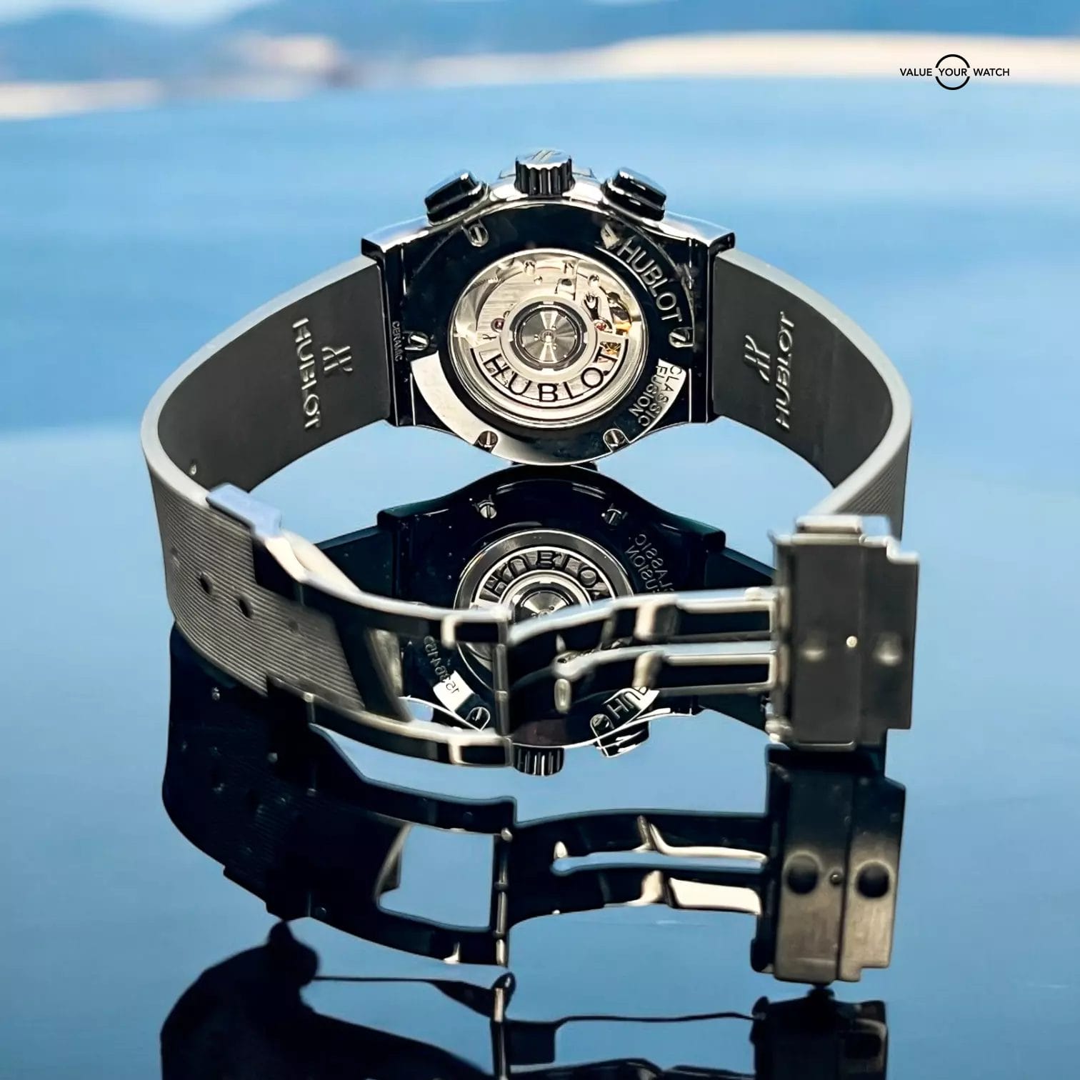 Hublot Classic Fusion Chronograph Blue Dial Black Ceramic 541.CM.7170.LR - Image 4