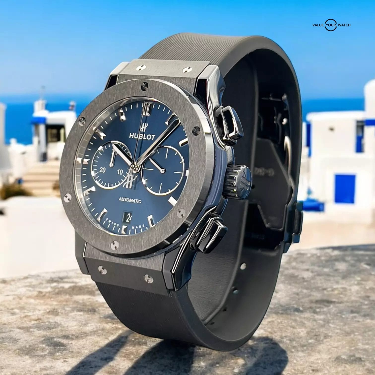 Hublot Classic Fusion Chronograph Blue Dial Black Ceramic 541.CM.7170.LR - Image 5