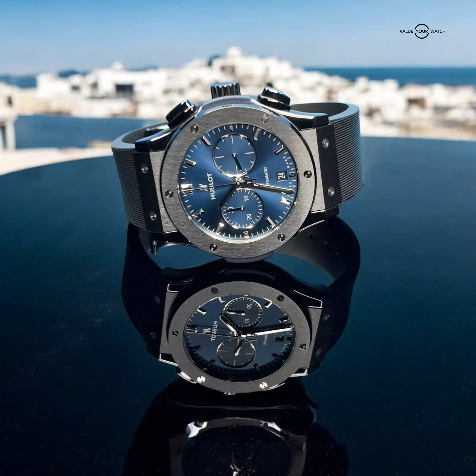 Hublot Classic Fusion Chronograph Blue Dial Black Ceramic 541.CM.7170.LR - Image 7