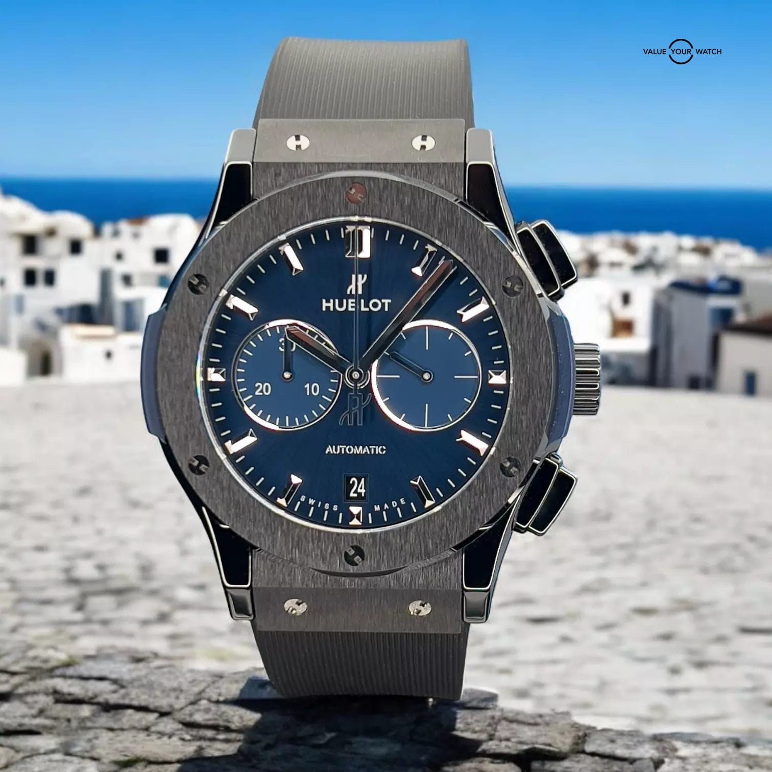 Hublot Classic Fusion Chronograph Blue Dial Black Ceramic 541.CM.7170.LR - Image 8
