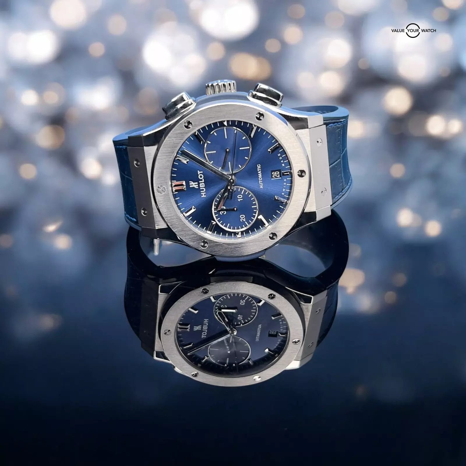 Hublot Classic Fusion Blue Sunray Chronograph Titanium - 521.NX.7170.LR Full Set - Image 6