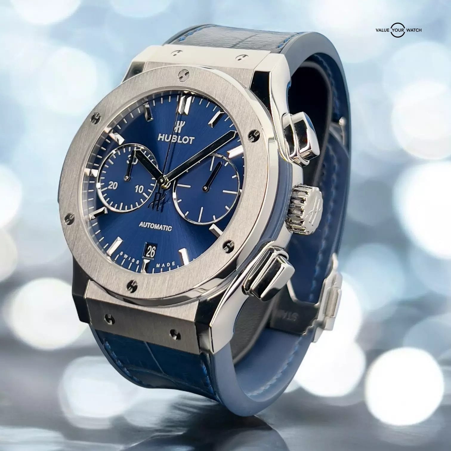Hublot Classic Fusion Blue Sunray Chronograph Titanium - 521.NX.7170.LR Full Set - Image 10