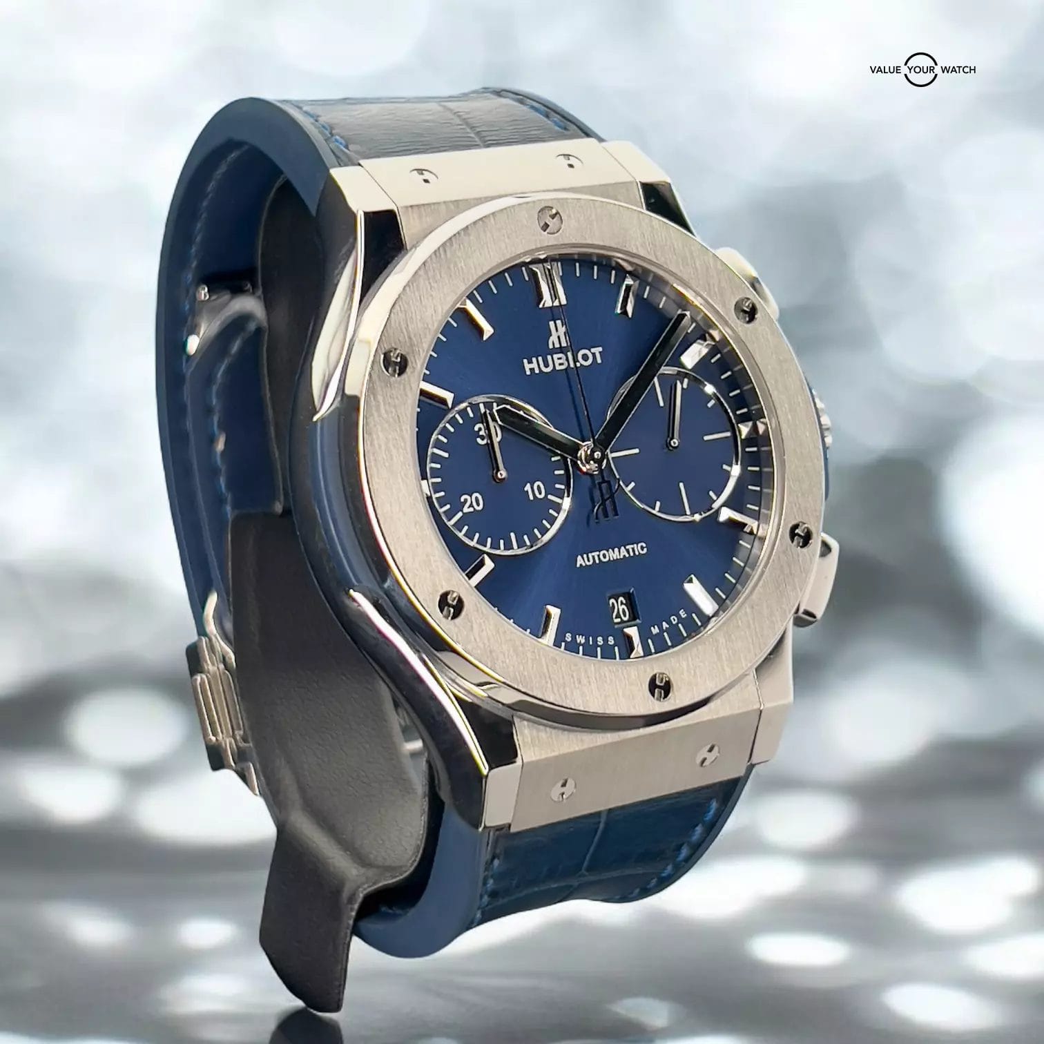 Hublot Classic Fusion Blue Sunray Chronograph Titanium - 521.NX.7170.LR Full Set - Image 11