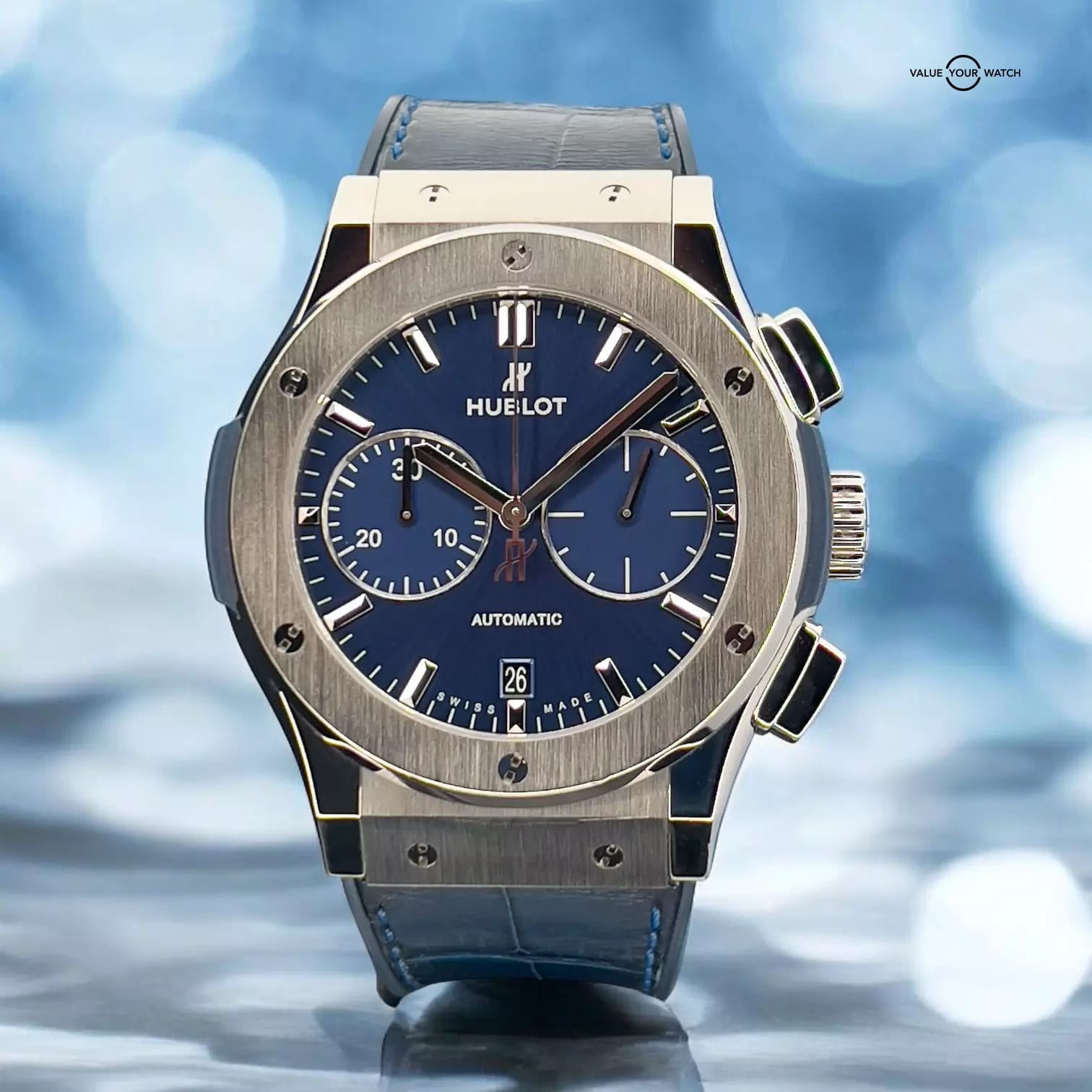 Hublot Classic Fusion Blue Sunray Chronograph Titanium - 521.NX.7170.LR Full Set - Image 12