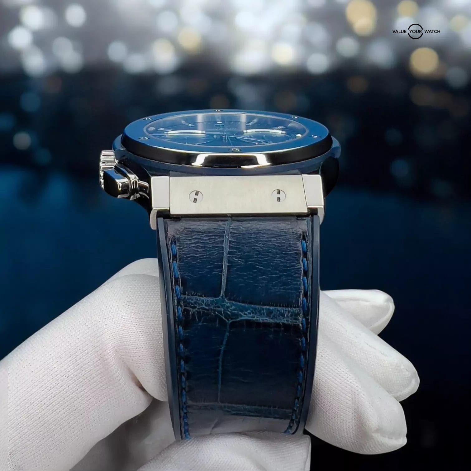 Hublot Classic Fusion Blue Sunray Chronograph Titanium - 521.NX.7170.LR Full Set - Image 14