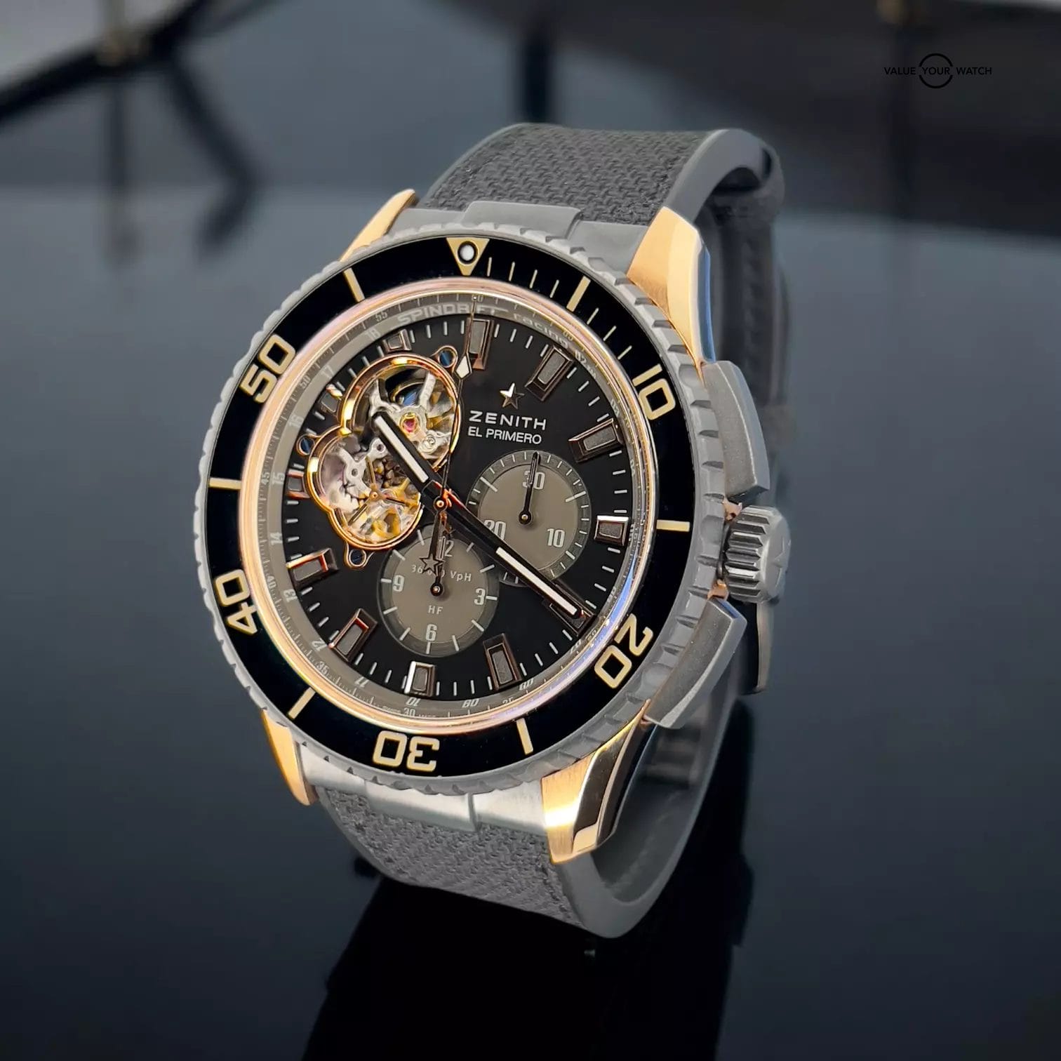 Zenith El Primero Stratos Spindrift 45MM Rubber Strap (86.2060.4061/21.R573 - Image 8