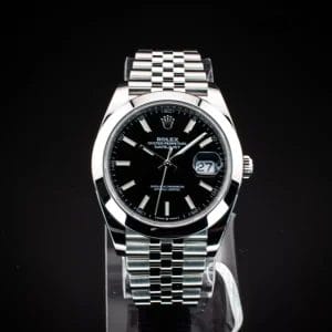 Rolex DateJust 41 w/ Black Stick Dial and Jubilee Bracelet, Ref. 126300 w/ B&P