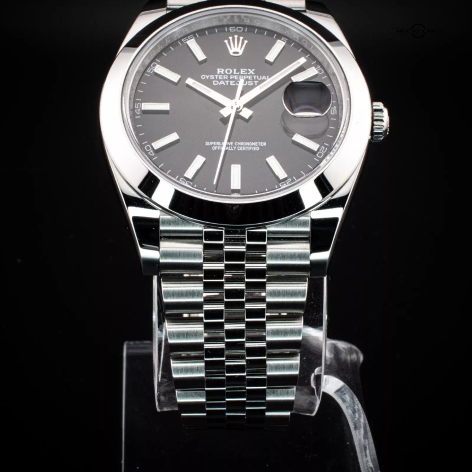 Rolex DateJust 41 w/ Black Stick Dial and Jubilee Bracelet, Ref. 126300 w/ B&P - Image 11