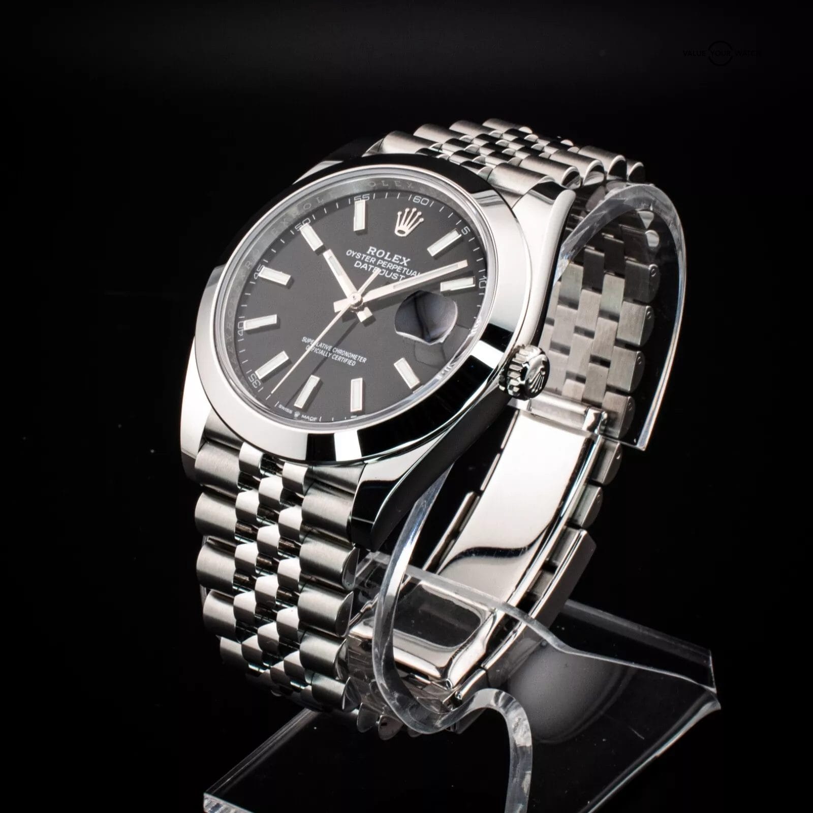 Rolex DateJust 41 w/ Black Stick Dial and Jubilee Bracelet, Ref. 126300 w/ B&P - Image 9