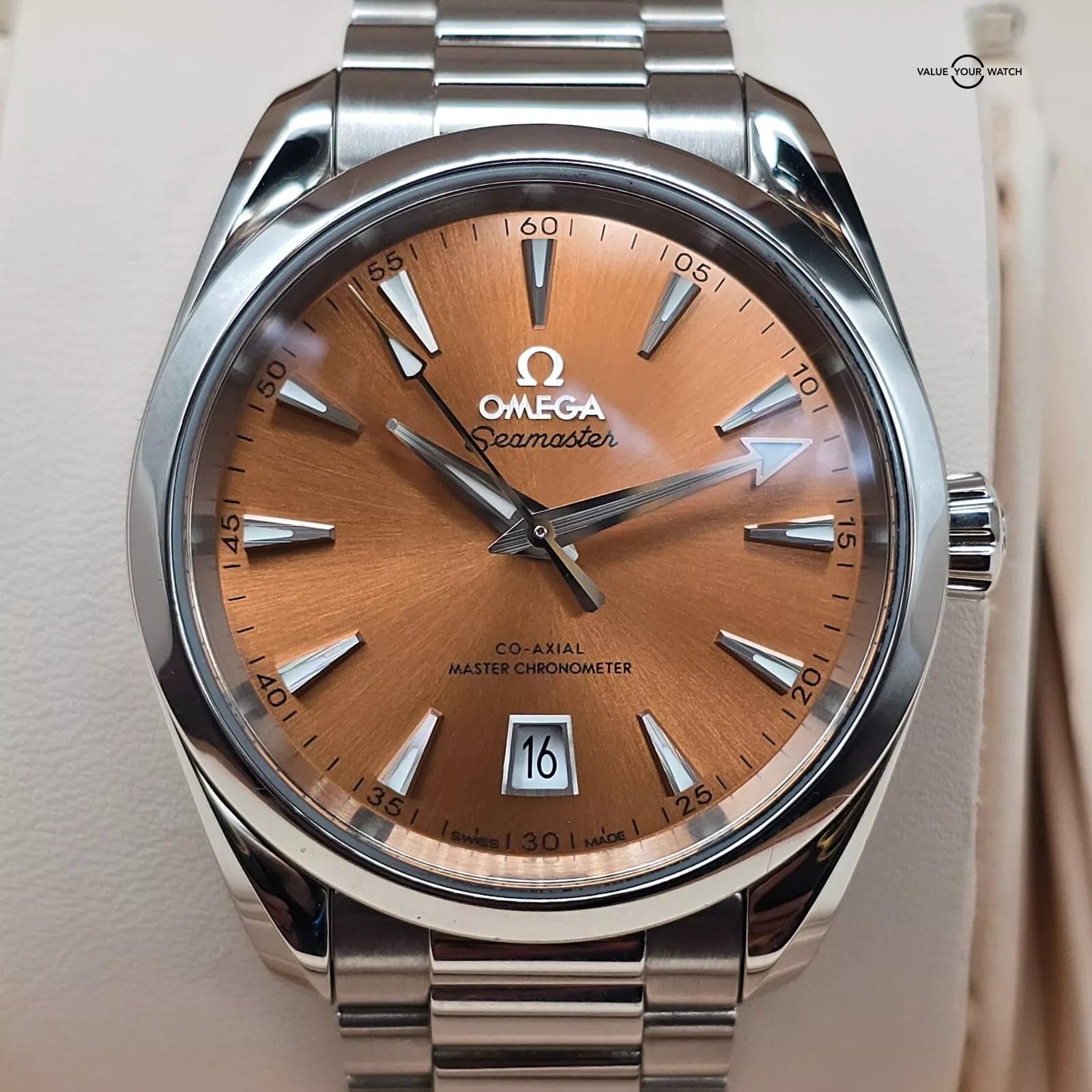 Omega Seamaster Aqua Terra, "Saffron Shades" limited dial! - Full Set - Image 9