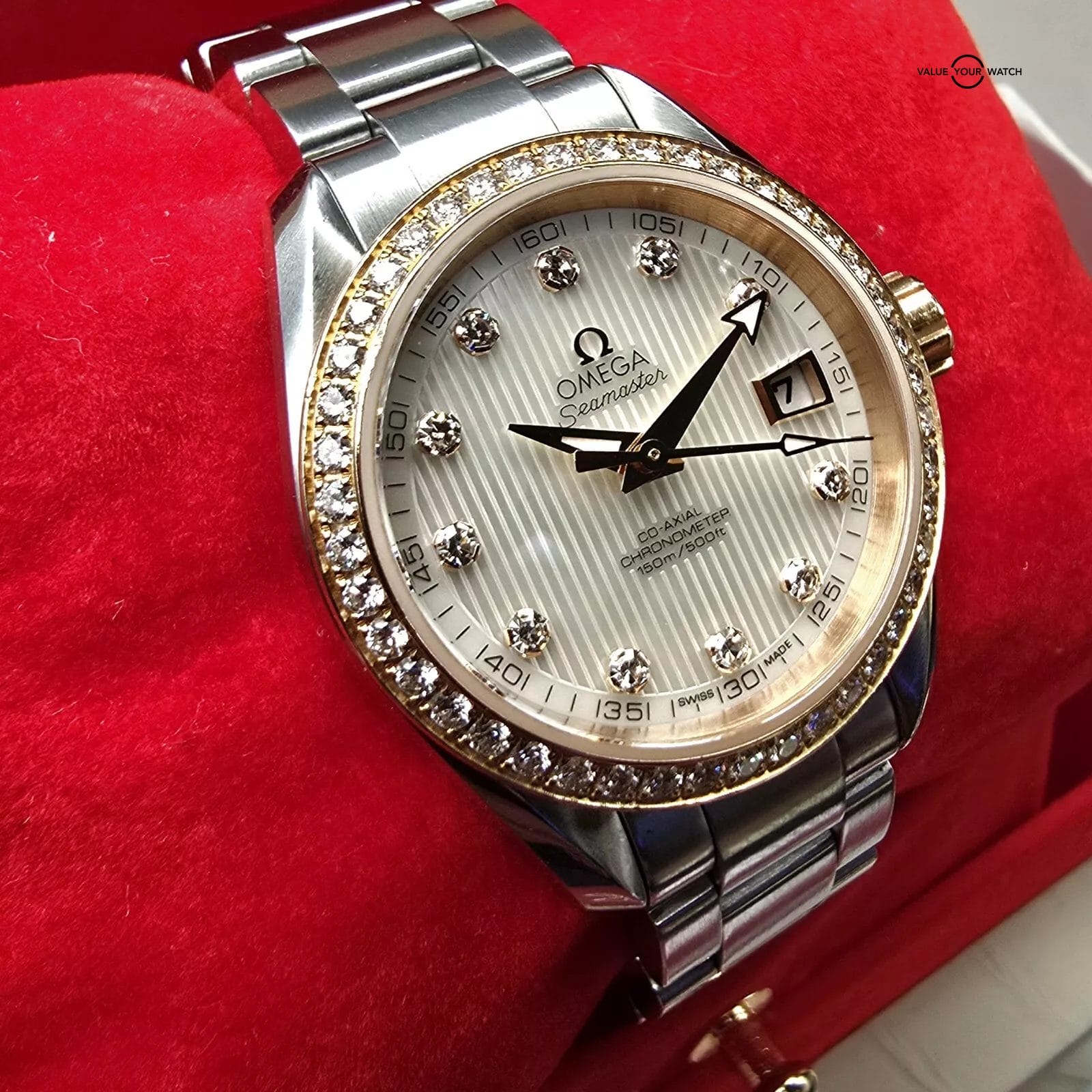 OMEGA Seamaster Diamond And Gold Aqua Terra, 30mm With Gift Box! - Image 2