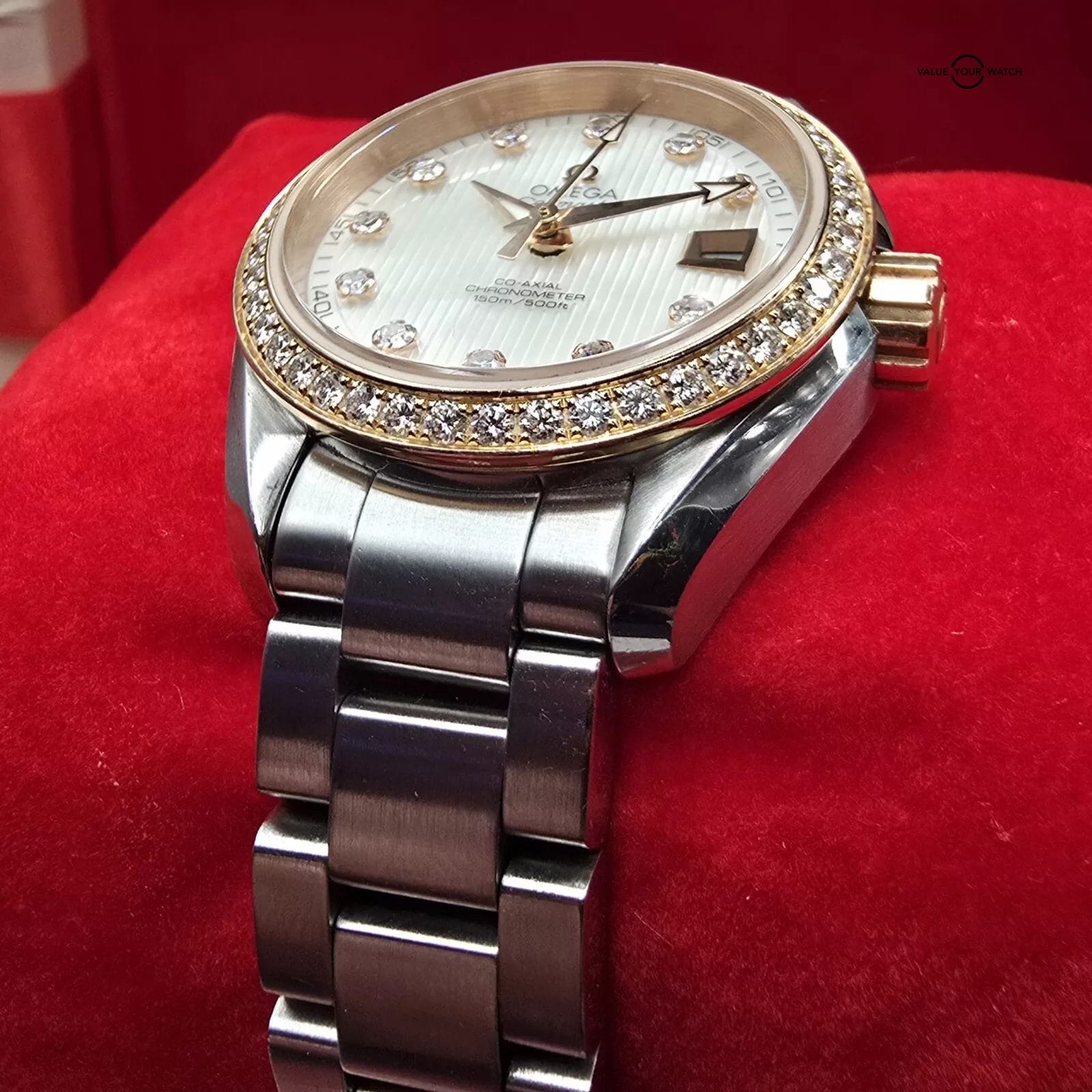 OMEGA Seamaster Diamond And Gold Aqua Terra, 30mm With Gift Box! - Image 7