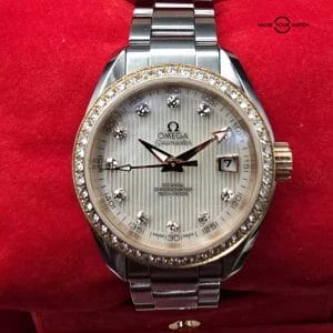 OMEGA Seamaster Diamond And Gold Aqua Terra, 30mm With Gift Box!