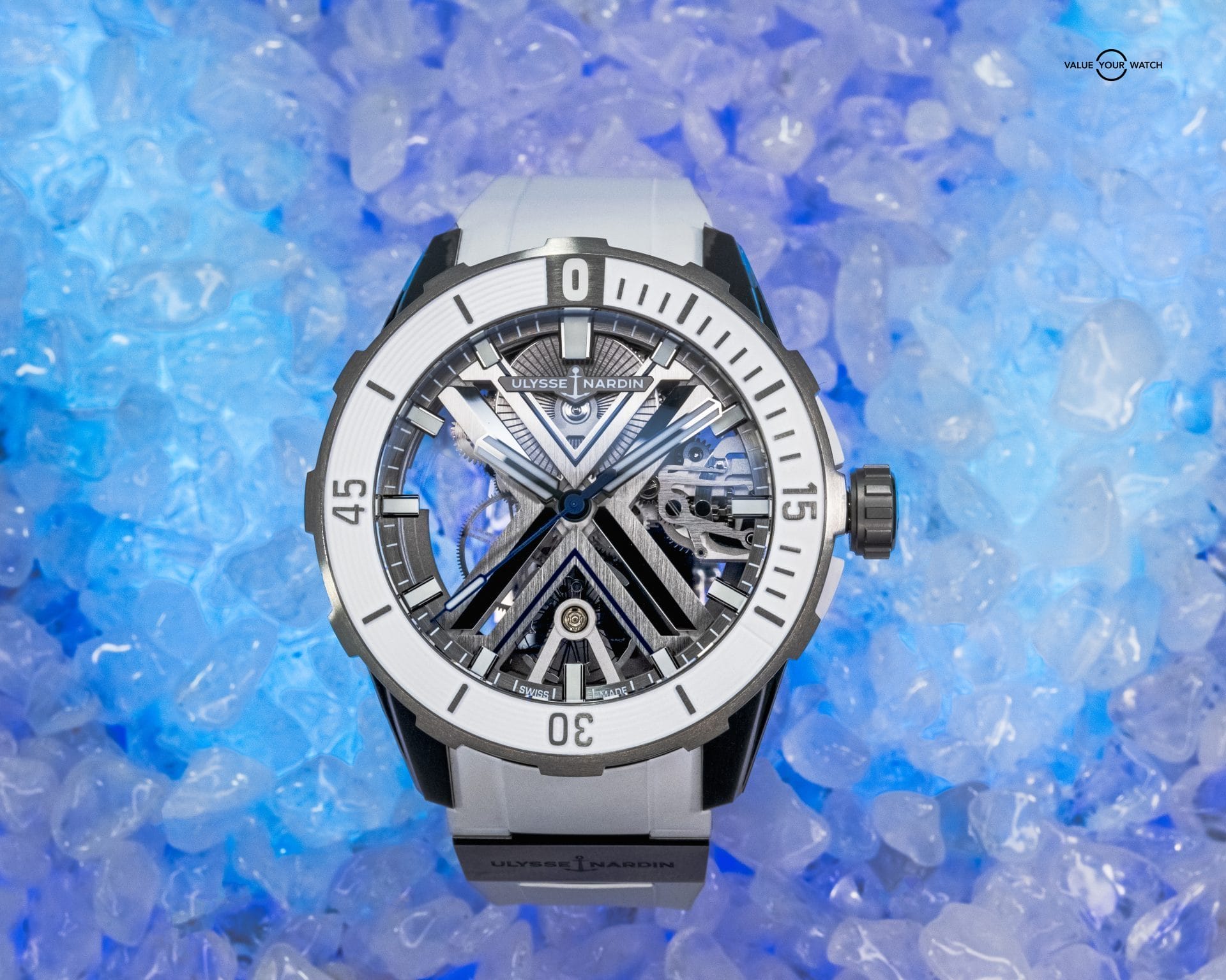 UNWORN Ulysse Nardin Diver X Skeleton White Watch – BOX & PAPERS – 3723-170-1A/3A