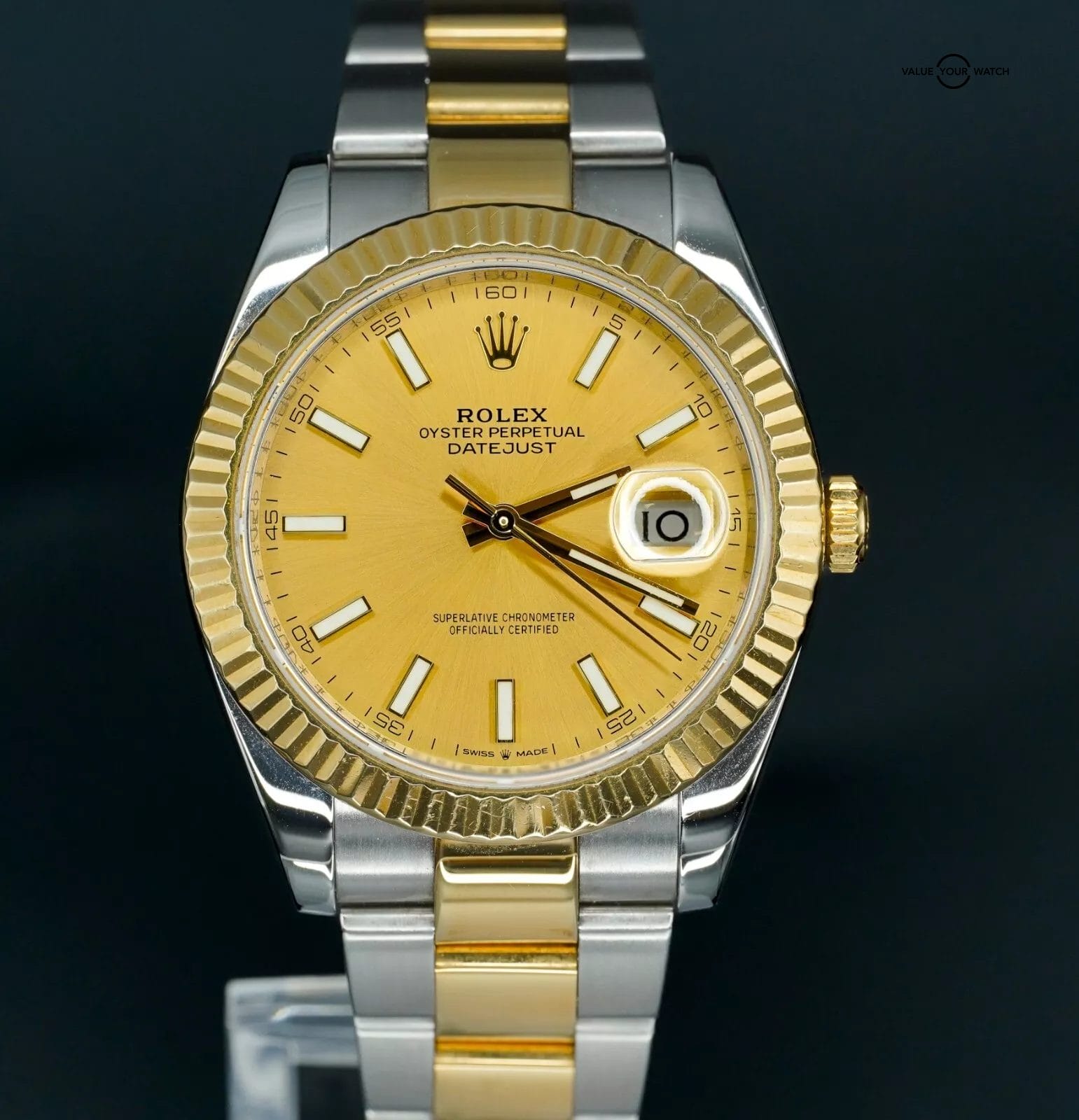 2019 Rolex Datejust 41 126333 Champagne Dial 18K Yellow Gold & Stainless Steel