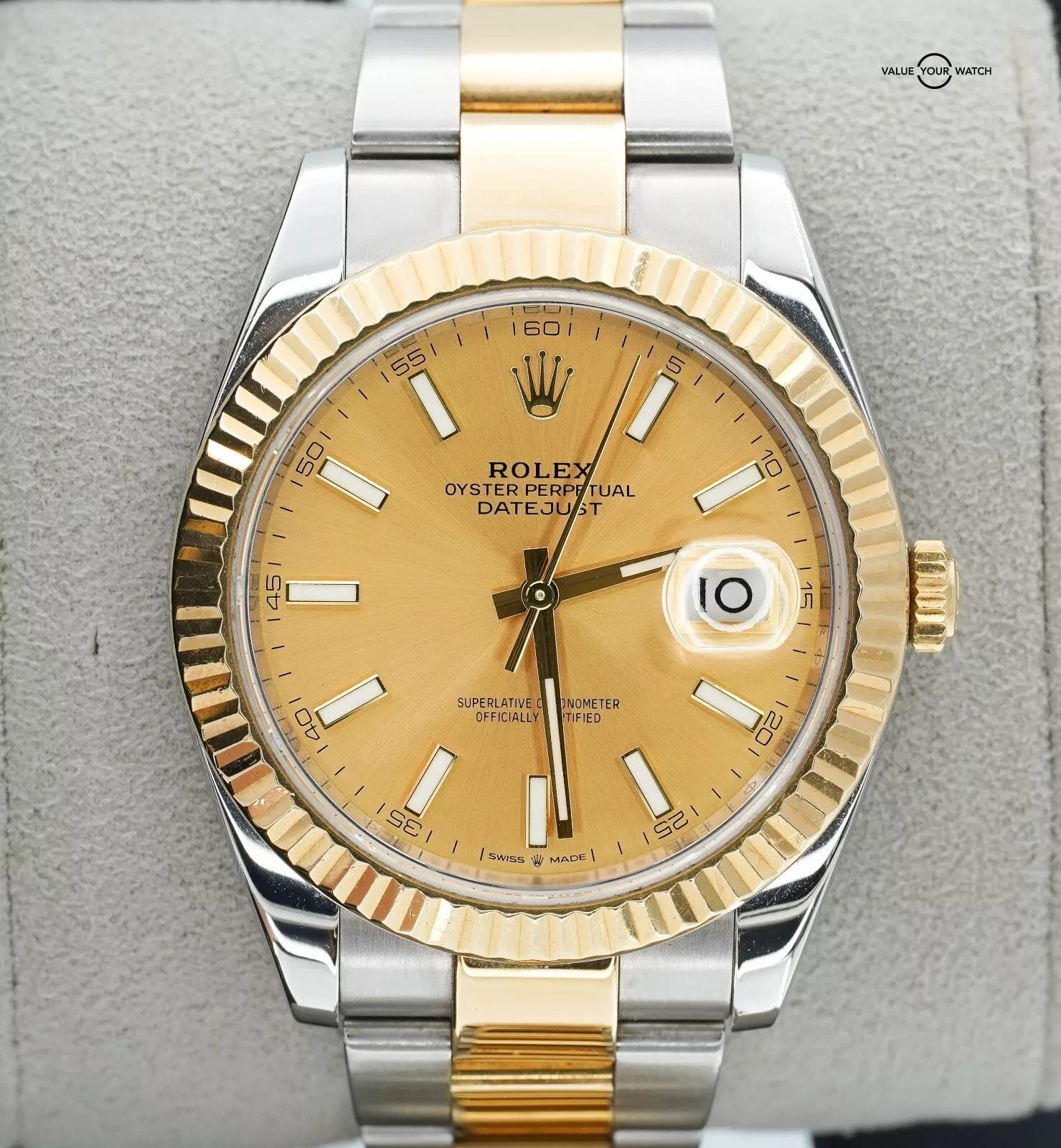 2019 Rolex Datejust 41 126333 Champagne Dial 18K Yellow Gold & Stainless Steel - Image 10
