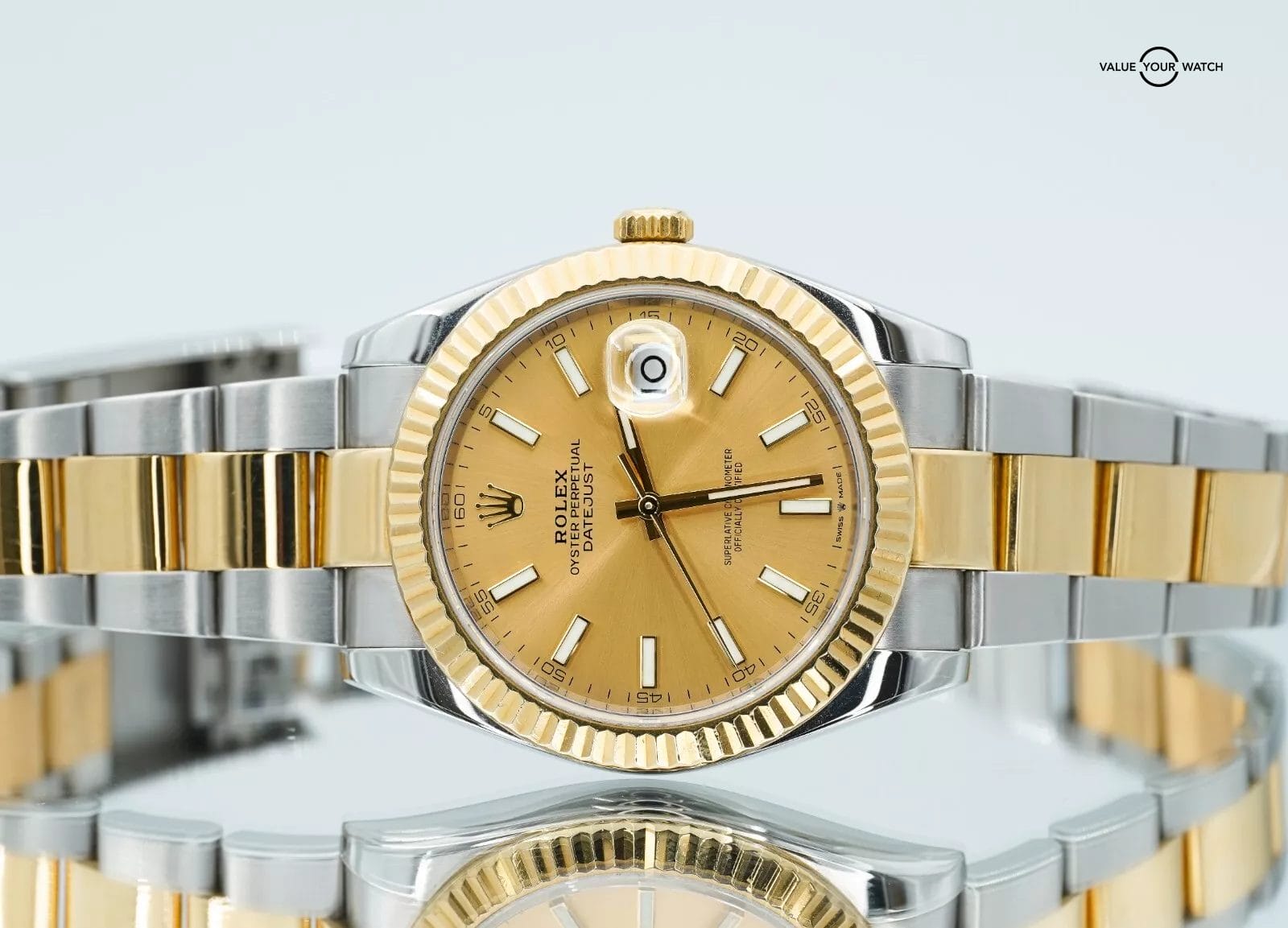 2019 Rolex Datejust 41 126333 Champagne Dial 18K Yellow Gold & Stainless Steel - Image 11