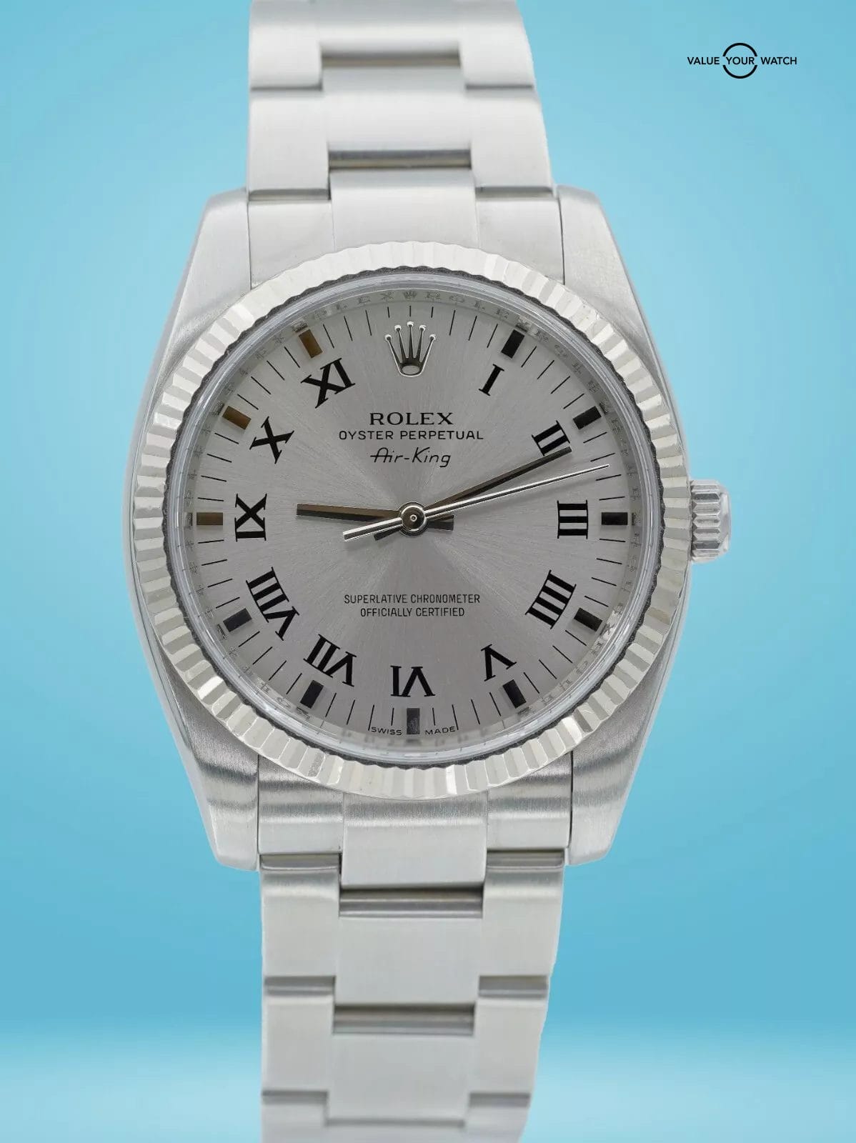 Rolex Air King 114234 Stainless Steel Silver Dial 34mm BOXES/PAPERS!