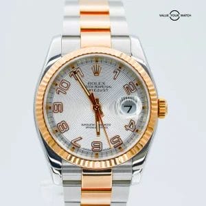 Rolex Datejust 36mm 116231 CONCENTRIC DIAL 18K Rose Gold & Stainless Steel!