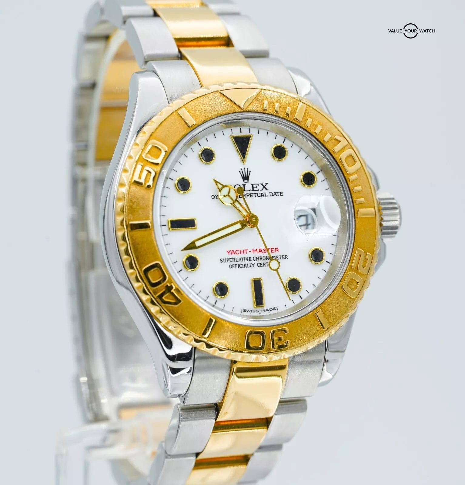 Rolex Yacht-Master 40mm 16623 White Dial 18K Yellow Gold & Stainless Steel - Image 3