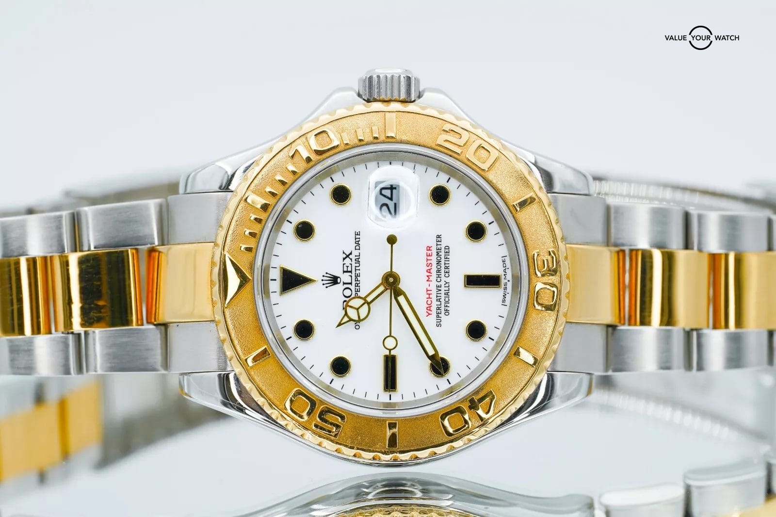Rolex Yacht-Master 40mm 16623 White Dial 18K Yellow Gold & Stainless Steel - Image 15