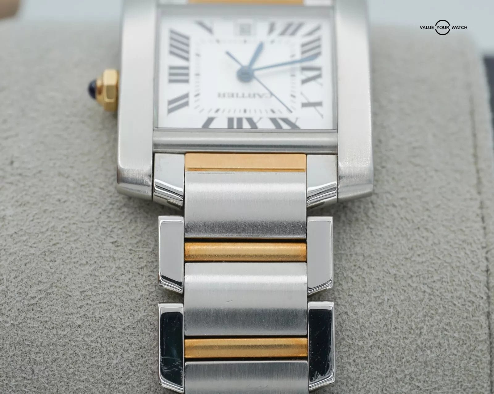 Cartier Tank Francaise Large 18K Gold & Stainless Steel W51005Q4! - Image 7