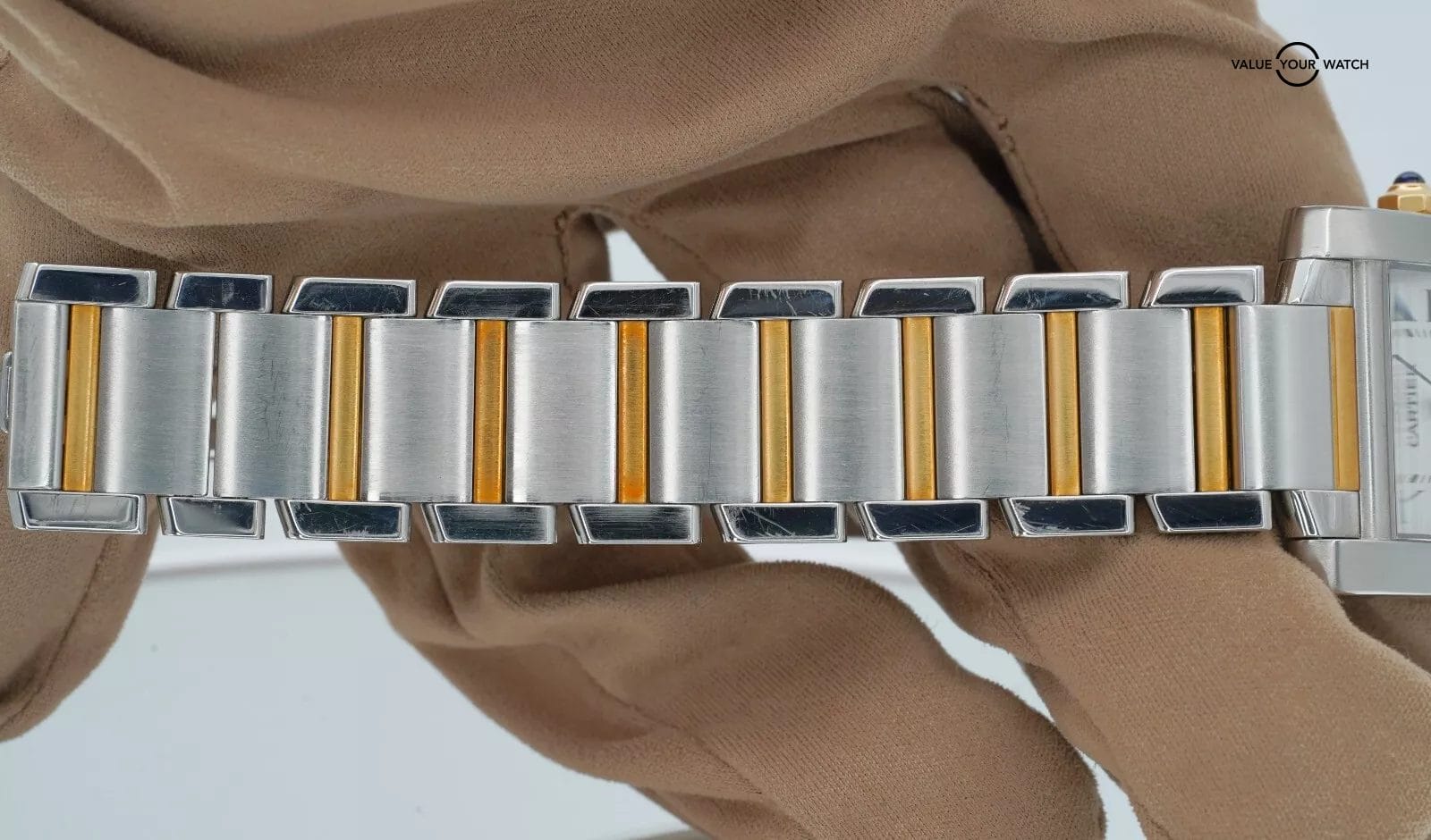 Cartier Tank Francaise Large 18K Gold & Stainless Steel W51005Q4! - Image 9